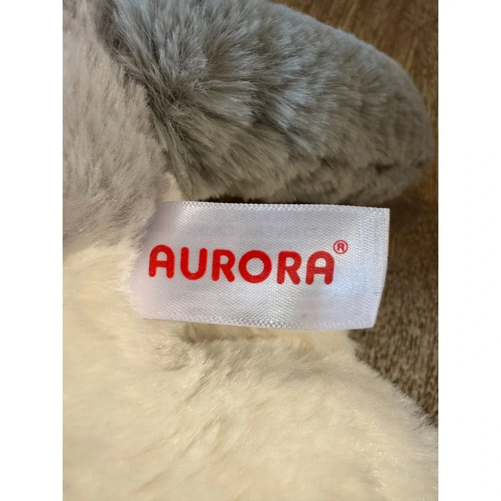 Aurora Flopsie Gray White Cat Kitten 12 Inch Stuffed Animal Plush 2023 Realistic